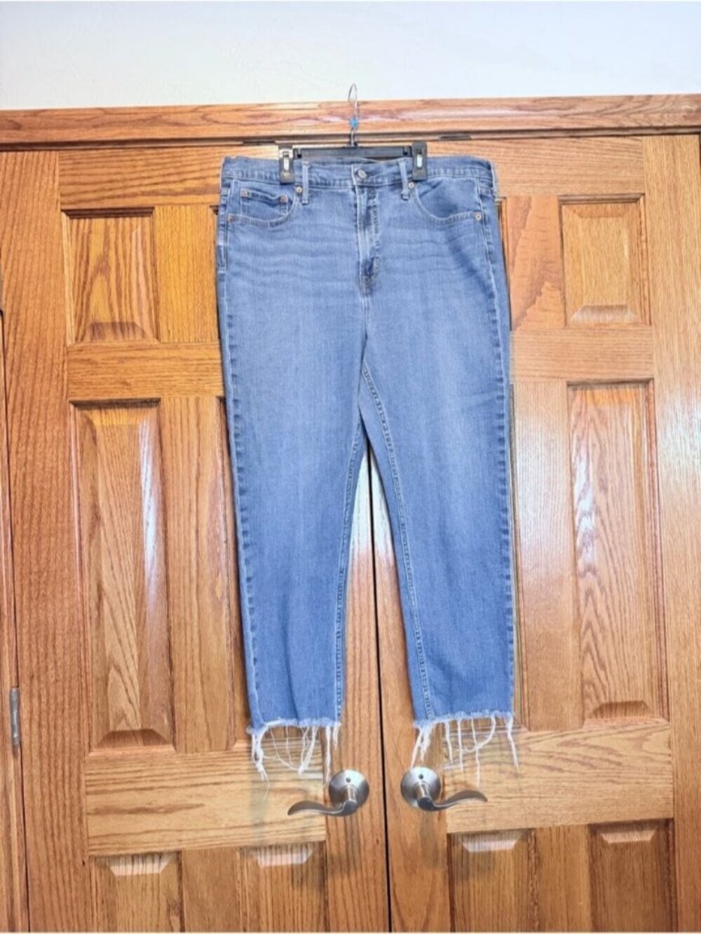 GAP Denim Vintage Slim High Rise Frayed Hem Jeans